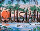 Louisiana Cypress Letters Watercolor