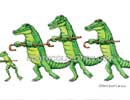 Alligator Chous Line Watercolor