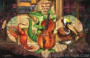 Whimsical Preservation Hall Watercolor