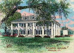 Louisiana Houmas House Plantation Art Print