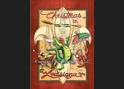 New Orleans Jackson Square Fleur De Lis Christmas Parade Card
