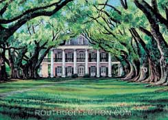 Oak Alley Louisiana Plantation Art Print