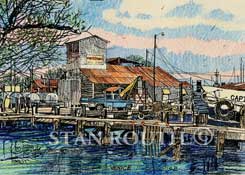 Vinice Beach Louisiana Pier Art Print